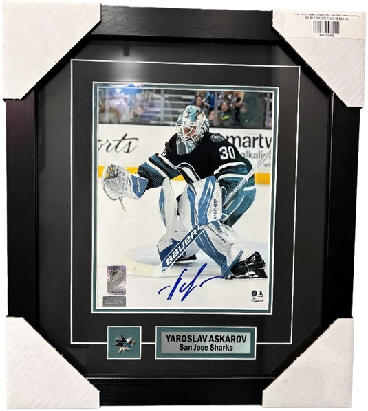 Framed Yaroslav Askarov Autographed San Jose Sharks Alternate 8x10 Photo