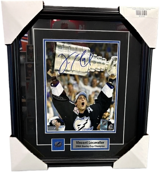 Framed Vincent Lecavalier Tampa Bay Lightning Stanley Cup Autographed 8x10 Photo