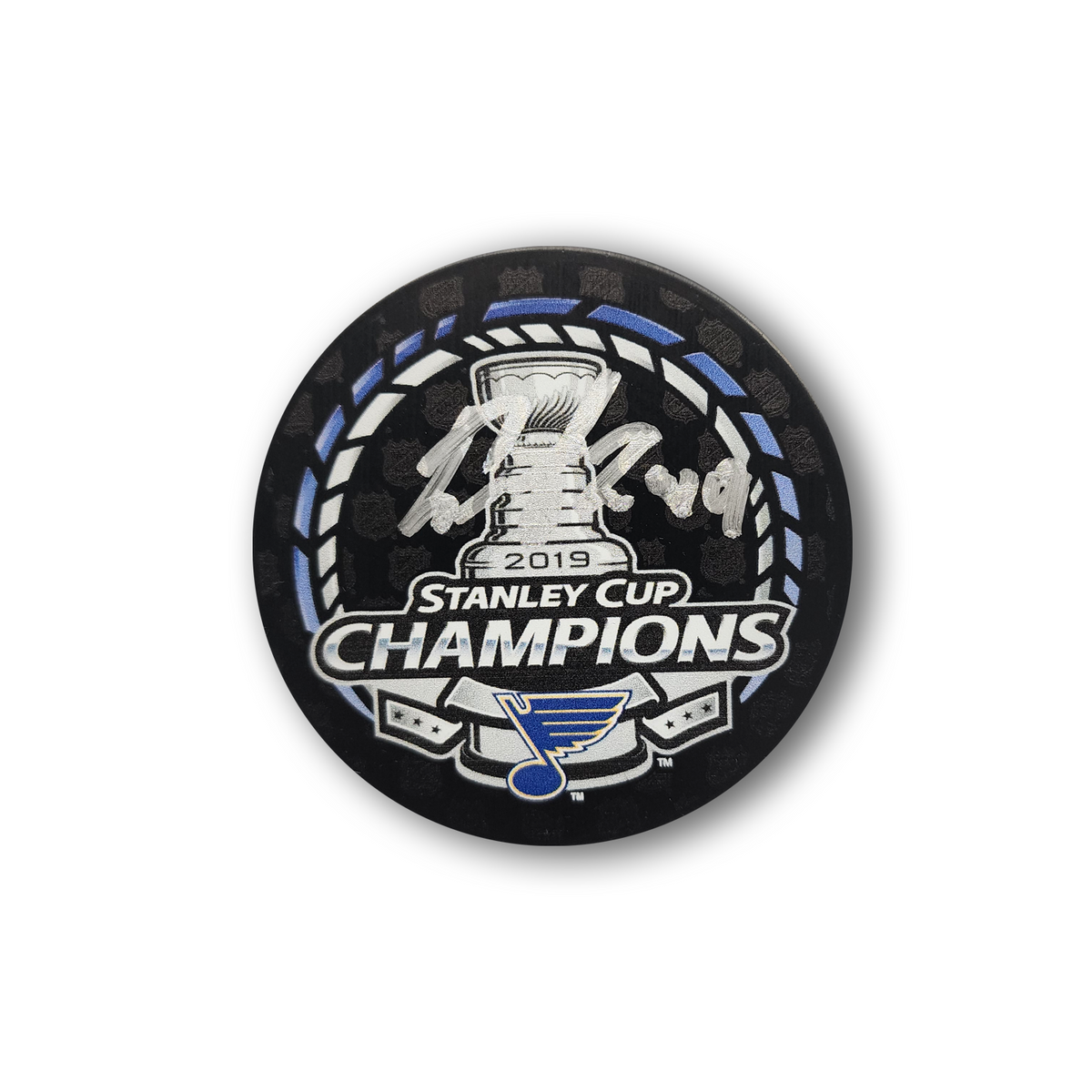 Ivan Barbashev Autographed St. Louis Blues 2019 Stanley Cup Champions Hockey Puck