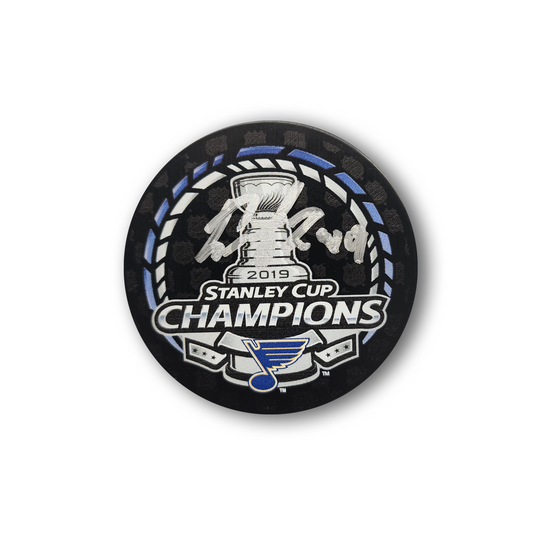 Ivan Barbashev Autographed St. Louis Blues 2019 Stanley Cup Champions Hockey Puck
