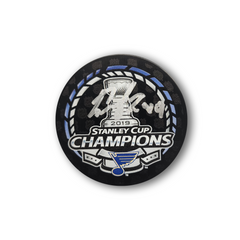 Ivan Barbashev Autographed St. Louis Blues 2019 Stanley Cup Champions Hockey Puck