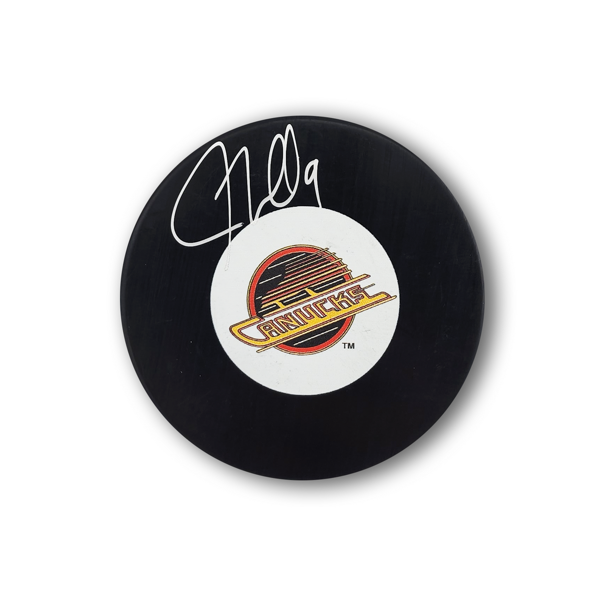 J.T Miller Autographed Vancouver Canucks Flying Skate Hockey Puck