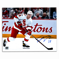 Jack Drury Autographed Carolina Hurricanes Horizontal Away 8x10 Photo