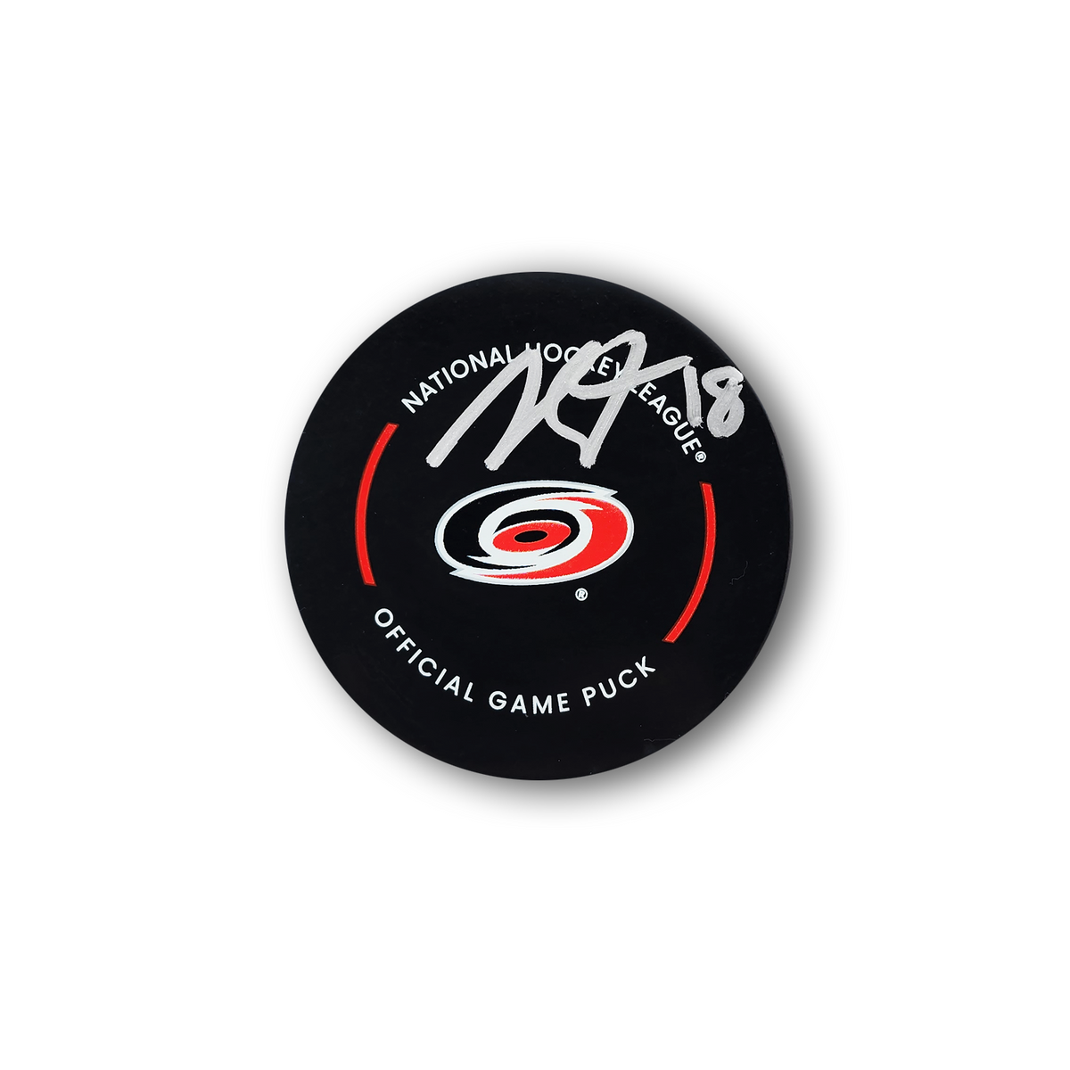 Jack Drury Autographed Carolina Hurricanes Official Hockey Puck