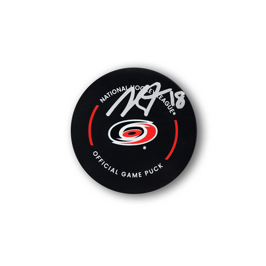 Jack Drury Autographed Carolina Hurricanes Official Hockey Puck
