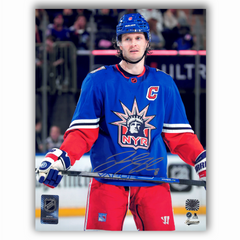 Jacob Trouba Autographed New York Rangers Reverse Retro 2.0 8x10 Photo
