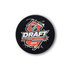 Jake Guentzel Autographed 2013 NHL Draft Hockey Puck Inscribed 77th Pick
