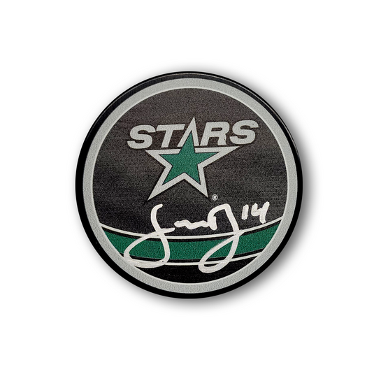Jamie Benn Autographed Dallas Stars Reverse Retro Hockey Puck