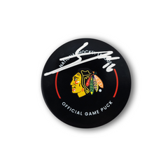 Jason Dickinson Autographed Chicago Black Hawks Official Hockey Puck