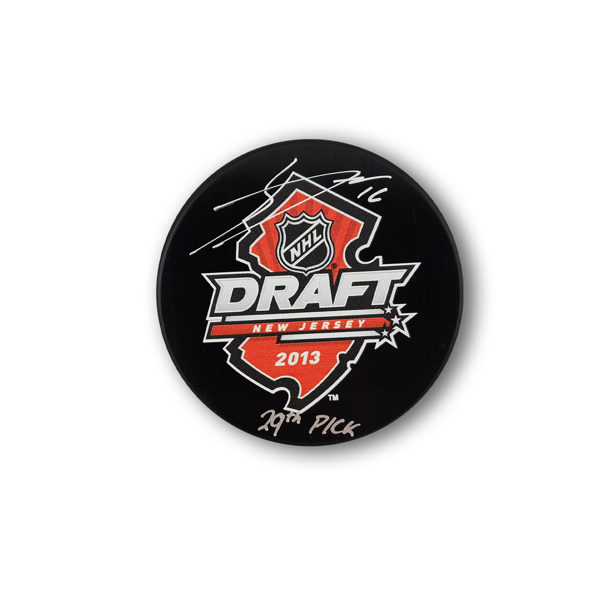 Jason Dickinson Autographed 2013 NHL Draft Hockey Puck Inscribed 29th Pick