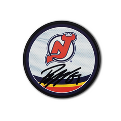 Jesper Bratt Autographed New Jersey Devils Reverse Retro Hockey Puck