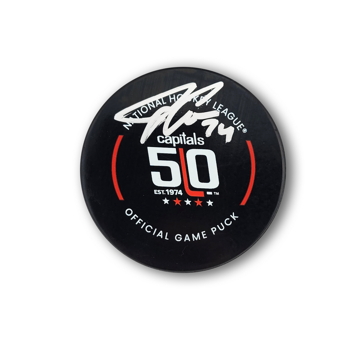 John Carlson Autographed Washington Capitals 50th Year Official Hockey Puck