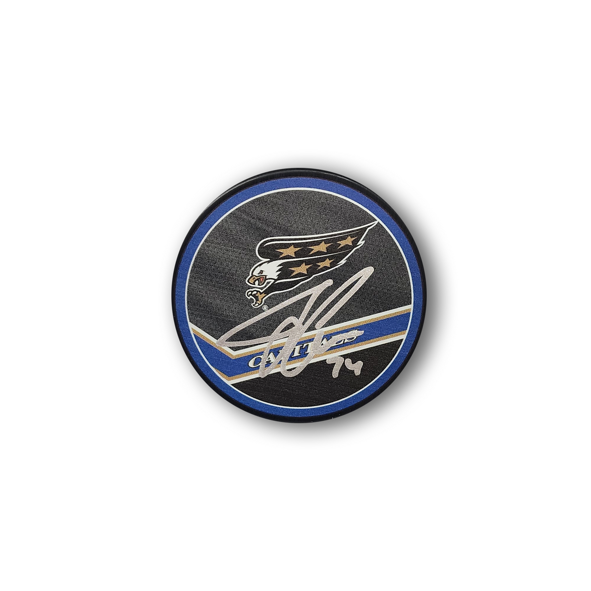 John Carlson Autographed Washington Capitals Reverse Retro Hockey Puck