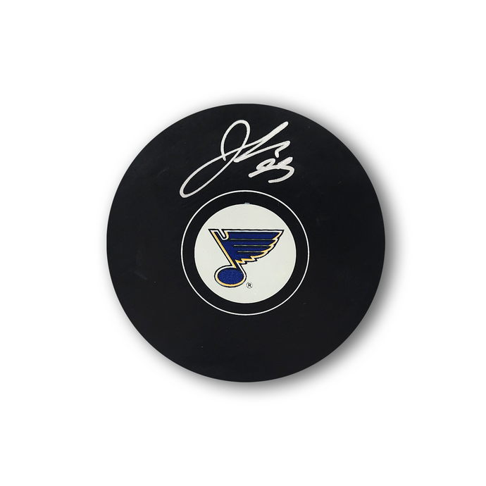 Jordan Kyrou Autographed St. Louis Blues Hockey Puck