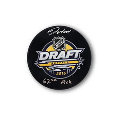 Joseph Woll Autographed 2016 NHL Draft Hockey Puck Inscribed 62nd Pick