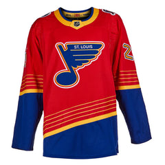 Jordan Kyrou Signed St Louis Blues Reverse Retro adidas Jersey