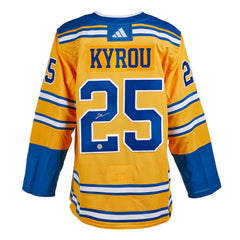 Jordan Kyrou Signed St Louis Blues Reverse Retro 2.0 adidas Jersey
