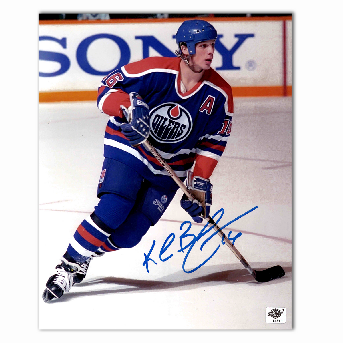Kelly Buchburger Autographed Edmonton Oilers 8x10 Photo