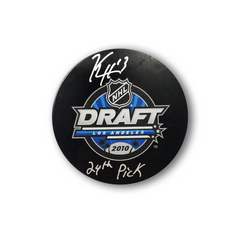 Kevin Hayes Autographed 2010 NHL Draft Puck Inscribed 24th Pick