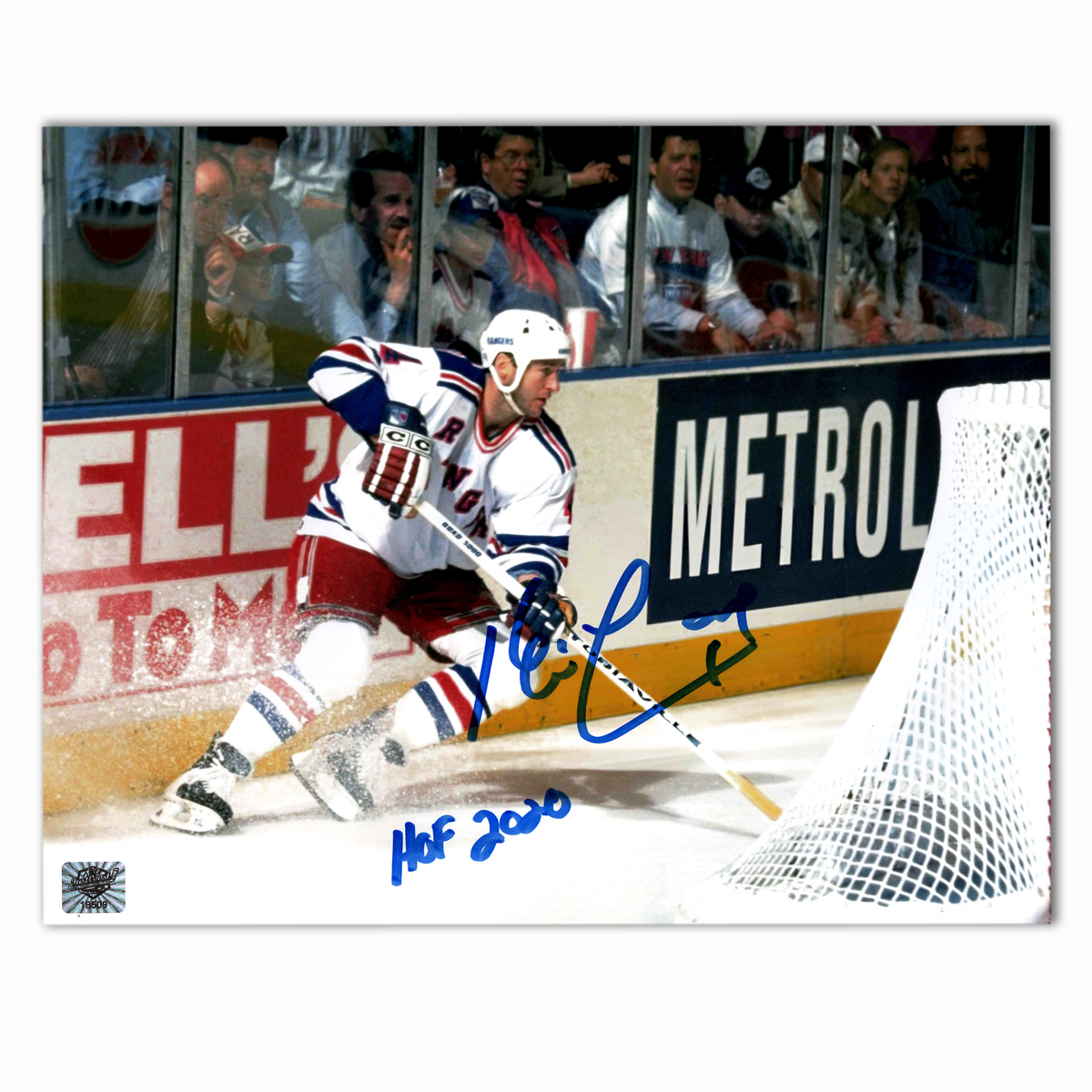 Kevin Lowe Autographed New York Rangers 8x10 Away Photo