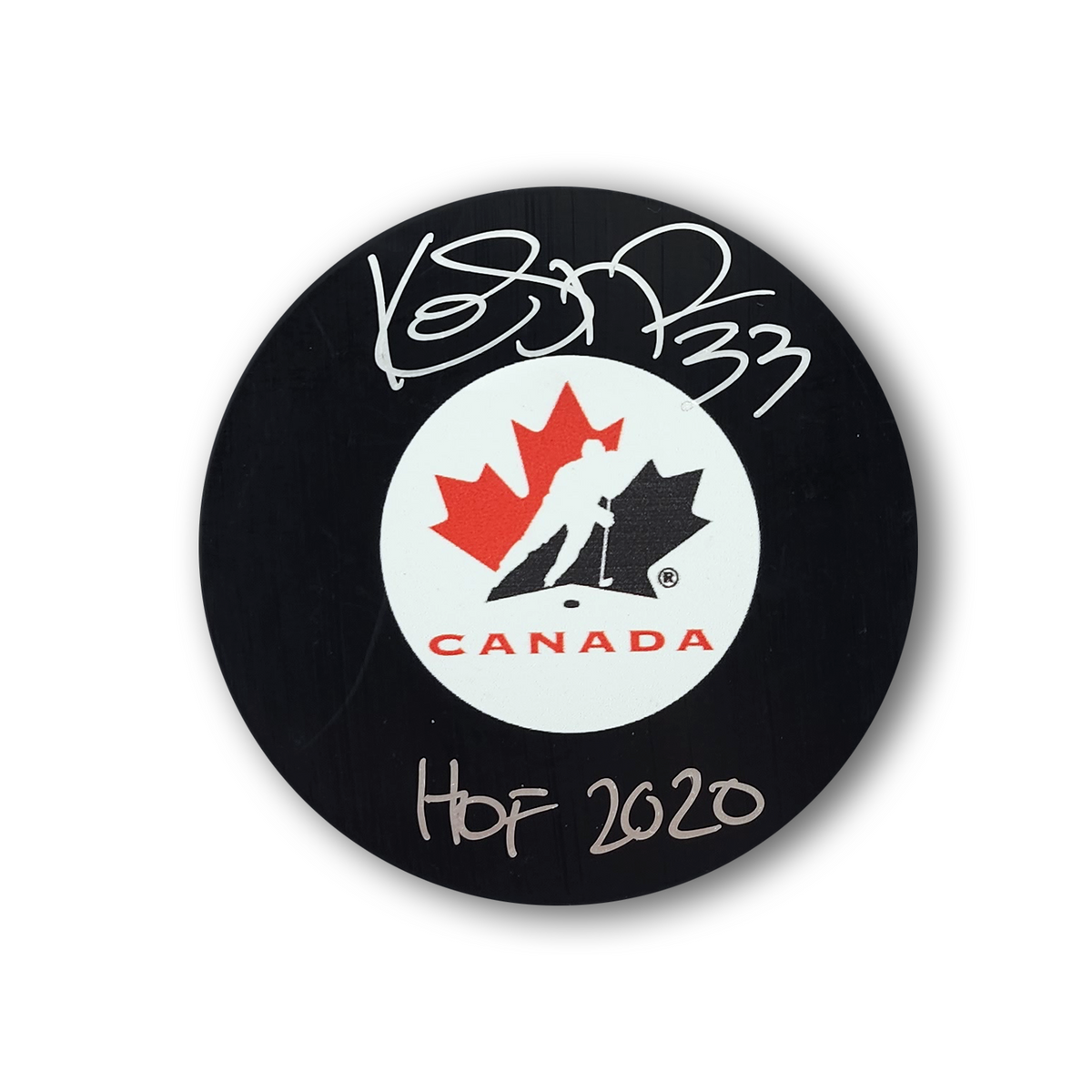 Kim St-Pierre Autographed Team Canada Hockey Puck HOF 2020