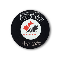 Kim St-Pierre Autographed Team Canada Hockey Puck HOF 2020