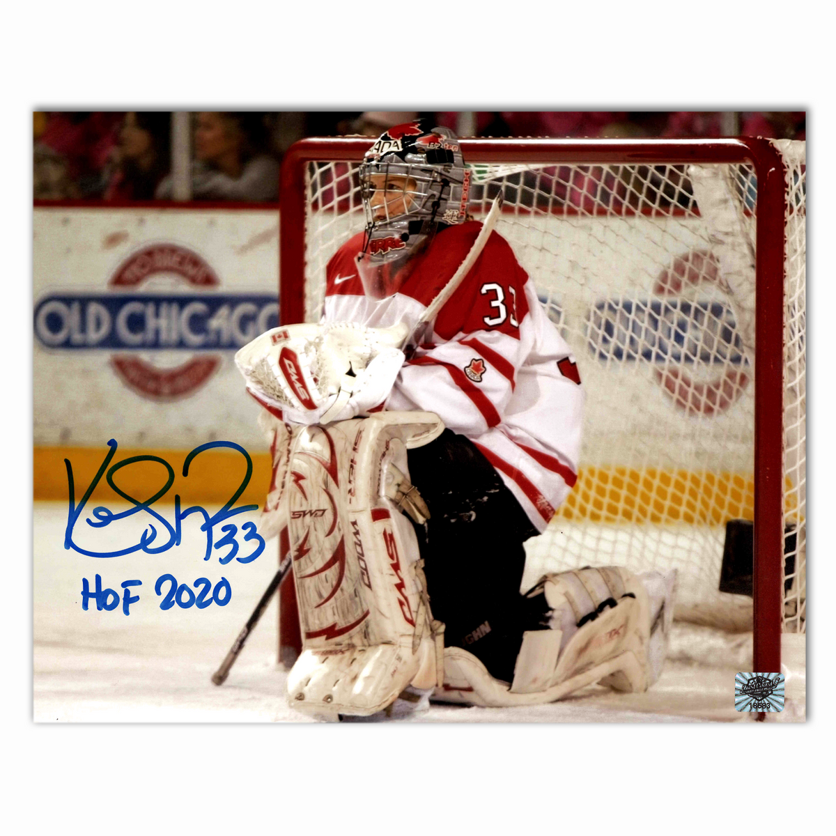 Kim St-Pierre Autographed Team Canada 8x10 Photo