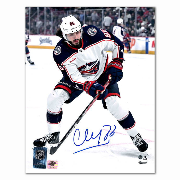 Kirill Marchenko Autographed Columbus Blue Jackets Away Photo 8x10