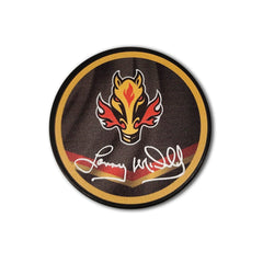 Lanny McDonald Calgary Flames Reverse Retro Autographed Hockey Puck