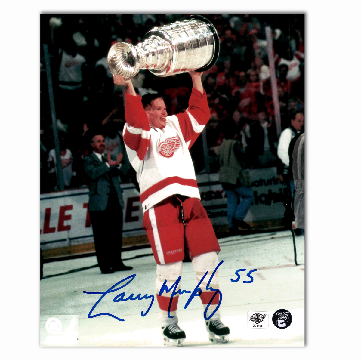 Larry Murphy Autographed Detroit Red Wings Stanley Cup 8x10 Photo