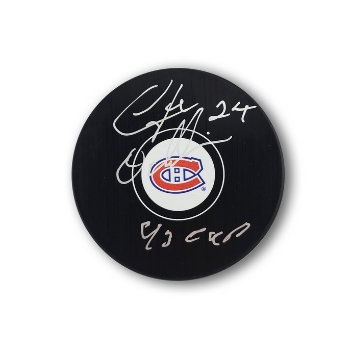 Lyle Odelein Autographed Montreal Canadiens Hockey Puck 93 Cup