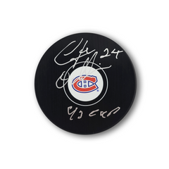 Lyle Odelein Autographed Montreal Canadiens Hockey Puck 93 Cup