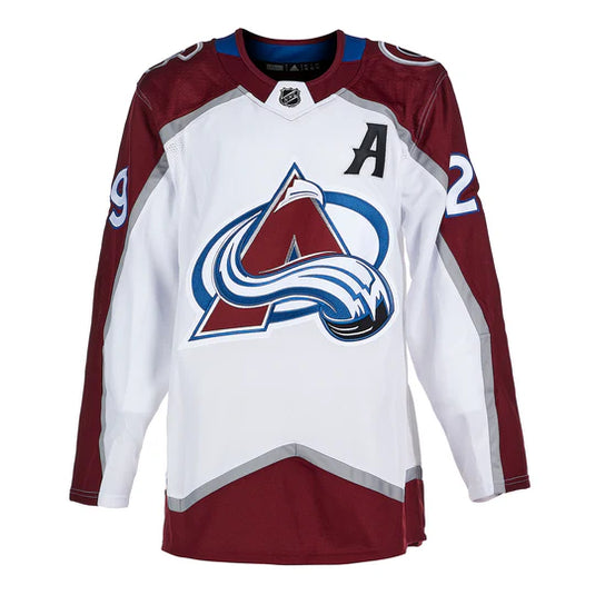 Nathan Mackinnon Signed Colorado Avalanche White Adidas Jersey