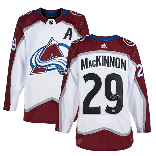 Nathan Mackinnon Signed Colorado Avalanche White Adidas Jersey