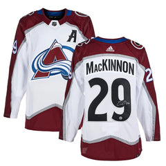 Nathan Mackinnon Signed Colorado Avalanche White Adidas Jersey