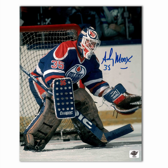 Andy Moog Autographed Edmonton Oilers 8x10 Photo