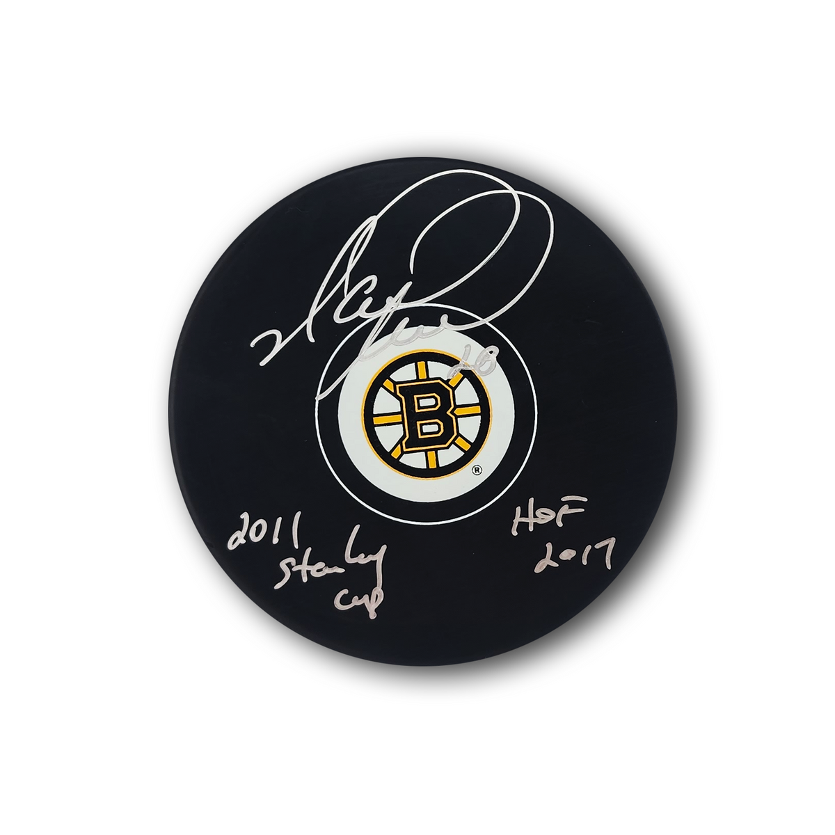 Mark Recchi Autographed Boston Bruins Hockey Puck