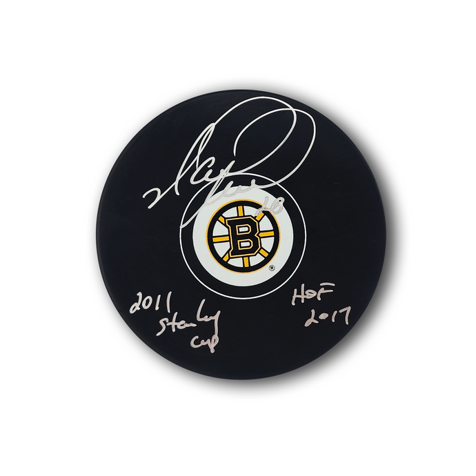 Mark Recchi Autographed Boston Bruins Hockey Puck