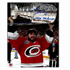 Mark Recchi Autographed Carolina Hurricanes Stanley Cup 8x10 Photo