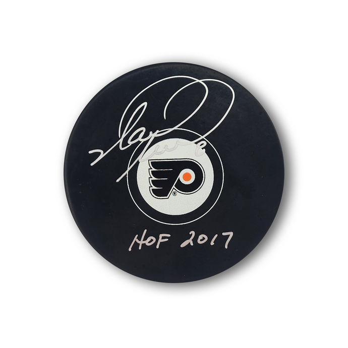 Mark Recchi Autographed Philadelphia Flyers Hockey Puck
