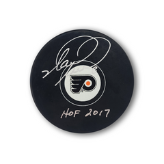 Mark Recchi Autographed Philadelphia Flyers Hockey Puck