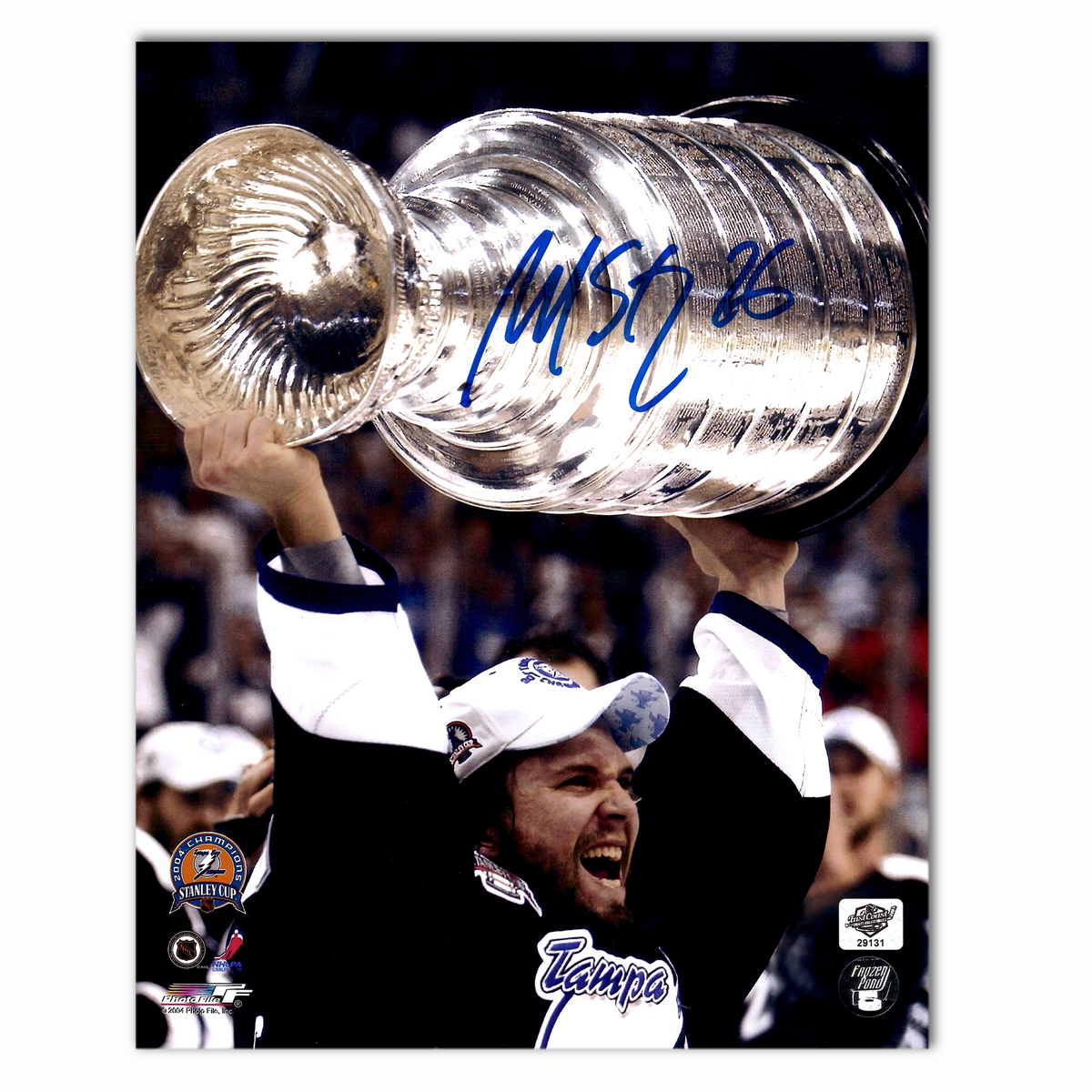 Martin St. Louis Autographed Tampa Bay Lightning 2004 Stanley Cup 8x10 Photo