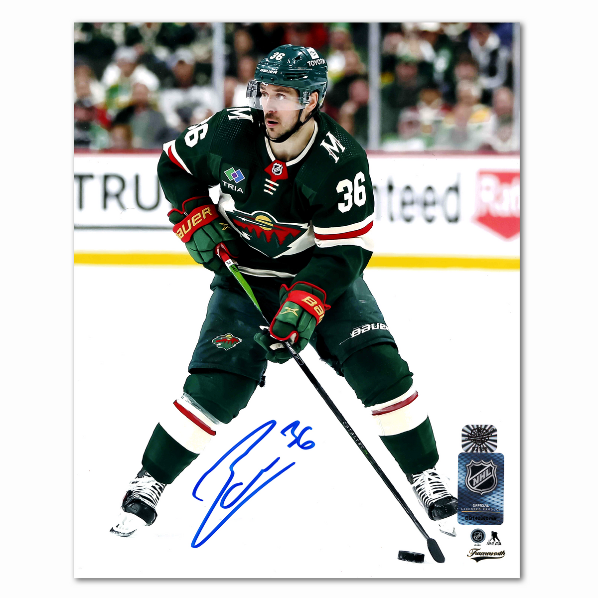 Mats Zuccarello Autographed Minnesota Wild Home 8x10 Photo