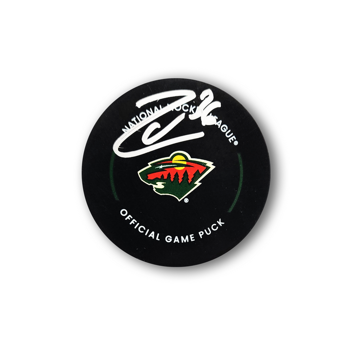 Mats Zuccarello Autographed Minnesota Wild Official Hockey Puck