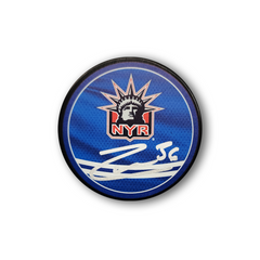 Mats Zuccarello Autographed New York Rangers Reverse Retro Hockey Puck