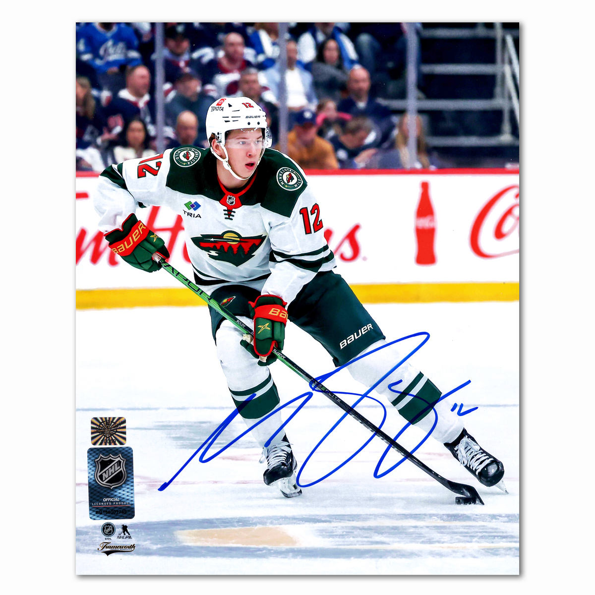 Matt Boldy Autographed Minnesota Wild Away 8x10 Photo