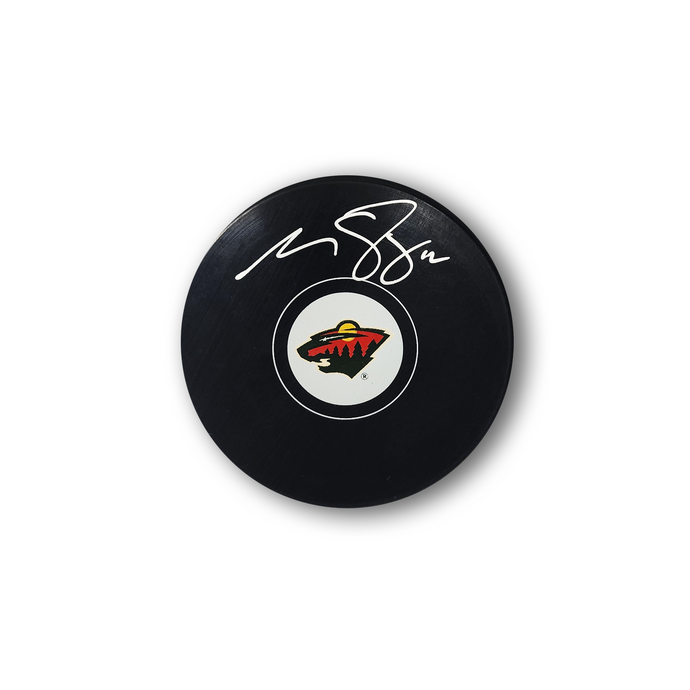 Matt Boldy Autographed Minnesota Wild Hockey Puck