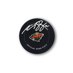 Matt Boldy Autographed Minnesota Wild Official Hockey Puck