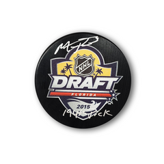 Matt Roy Autographed 2015 NHL Draft Hockey Puck Inscribed 194th Pick