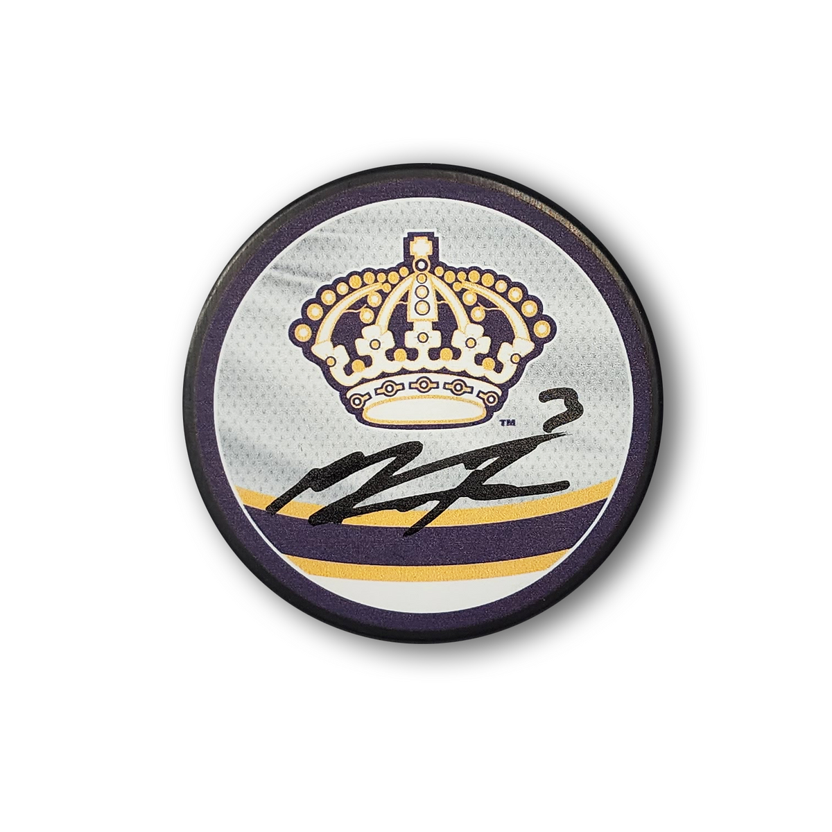 Matt Roy Autographed Los Angeles Kings Reverse Retro Hockey Puck